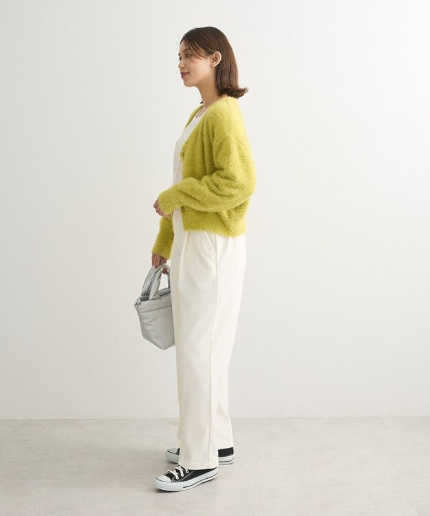 Green Parks ラメシャギーニットカーディガン Light Green