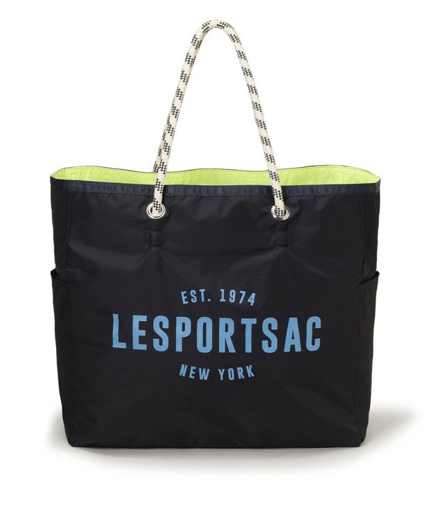 LeSportsac LARGE 2 WAY TOTE/2ウェイディープシーブルー/ライム 2ウェイディープシーブルー/ライム