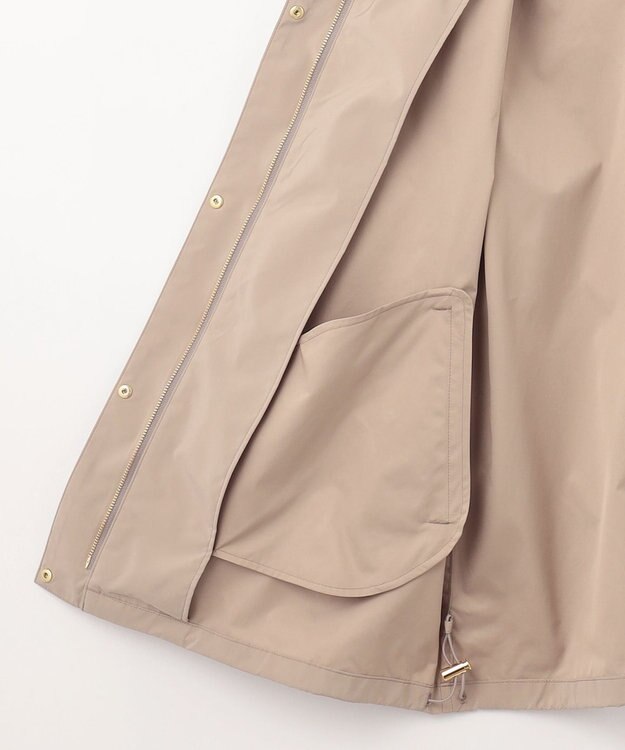 J.PRESS LADIES L 【洗える・撥水】マイクロタフタ フーデッド ショート コート モカ系