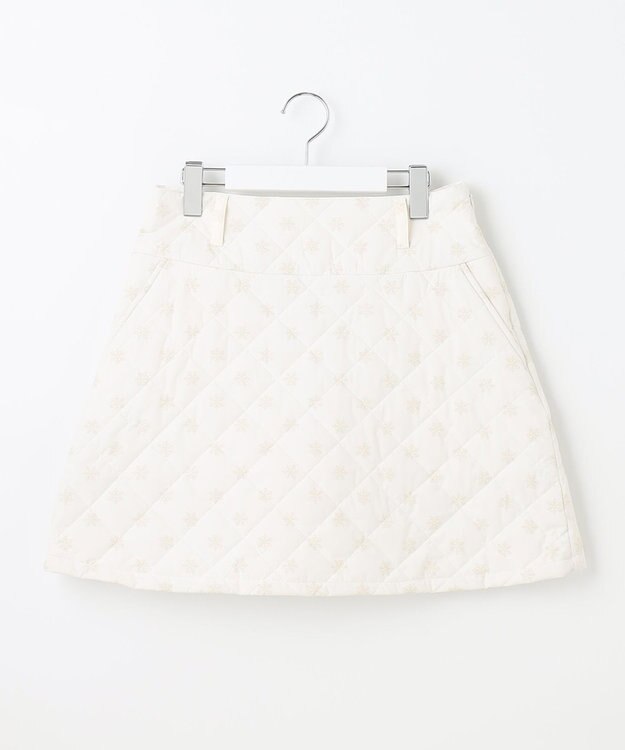 23区GOLF レディな防寒アイテム【WOMEN】ダイヤキルト 中綿スカート 保温性◎寒い朝に最適 ホワイト系5