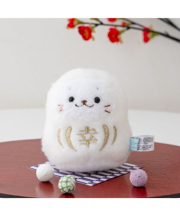 Mother garden しろたん  福だるま マスコット 《白色》 単品 白色