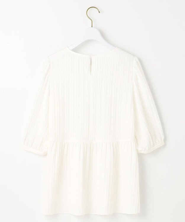 ANY SIS S 【洗える】ジャガードペプラム ブラウス オフ