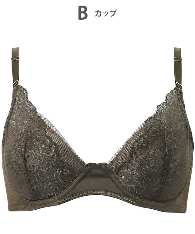 Wing 【SHIHOさん着用】 ブラジャー 自分のからだに合うフィット感 バストになじみやすい 背中すっきり 【マッチミーブラ】 ブラ KB2004 ウイング／ワコール オリーブ
