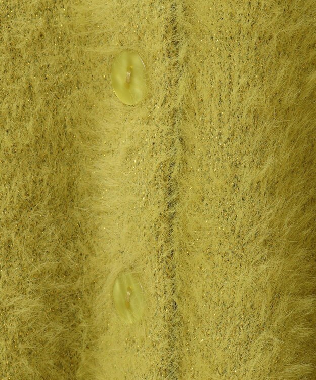 Green Parks ラメシャギーニットカーディガン Light Green