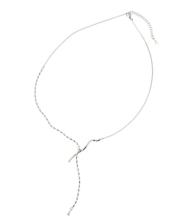 AMERICAN HOLIC ステンレススクリューメタルネックレス Silver