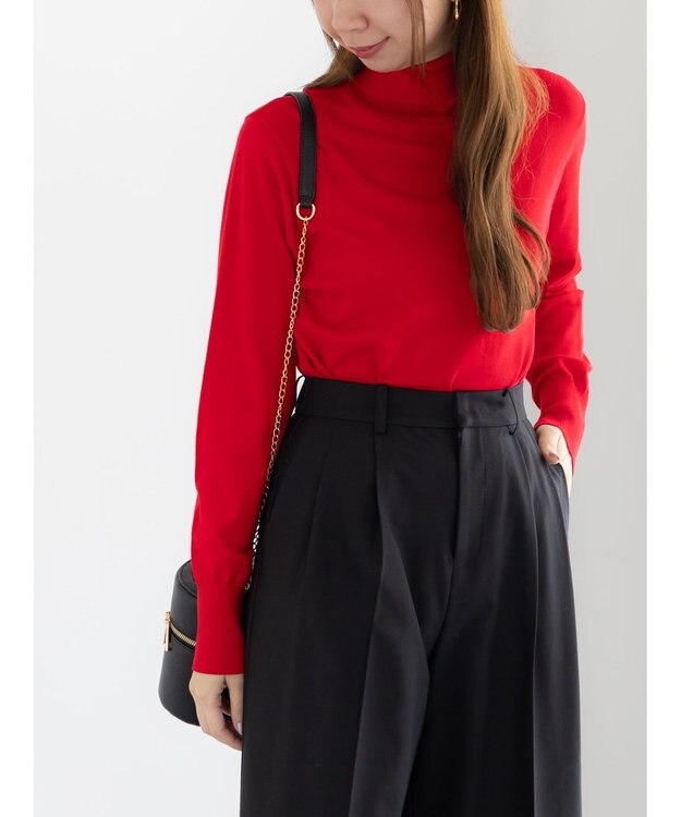 Te chichi タートルネックプルオーバー《2025winter catalog item》 レッド