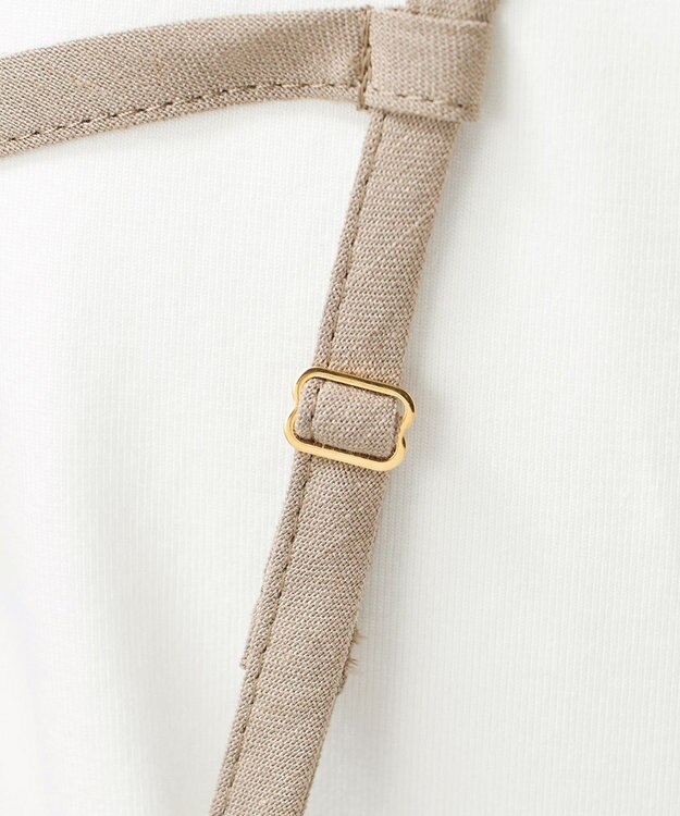 23区 L 【GOLD LABEL】クリスピーリネンストレッチ キャミソールワンピース ブラウン系