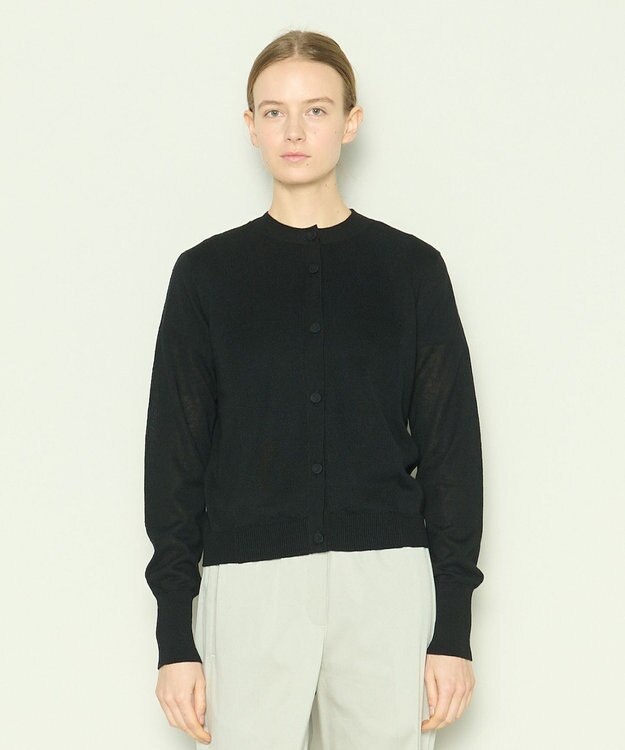JOSEPH 【洗える】リネンコットン　カーディガン Black