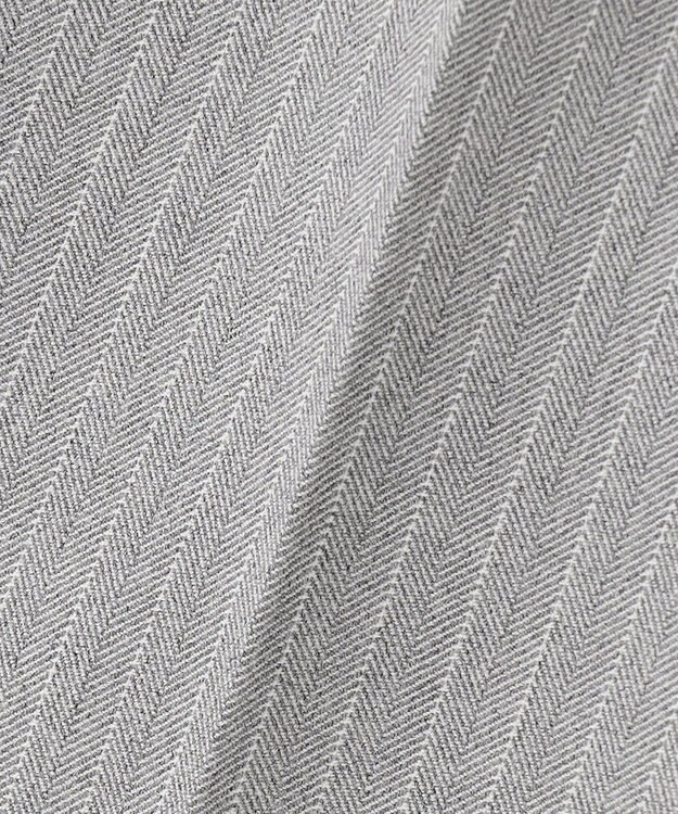 自由区 【XSサイズ～/洗える】TRギャバ ストライプ テーパードパンツ ライトグレー系1