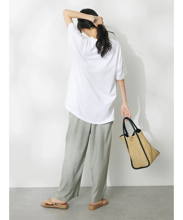 CRAFT STANDARD BOUTIQUE レーヨンワイドパンツ Sax