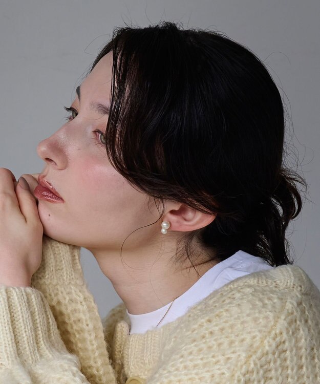 Phoebe 【金属アレルギー対応】ツインパールセラミックピアス ゴールド