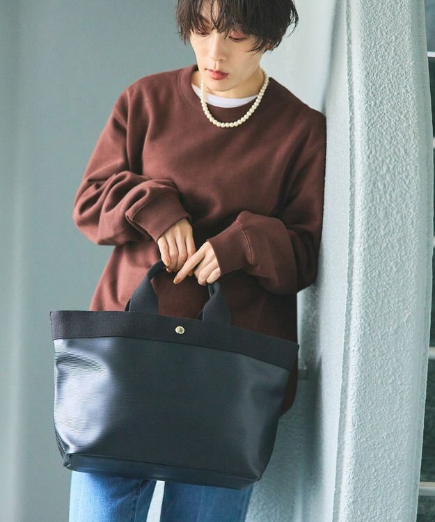 TOPKAPI 【Breath TOPKAPI】リプルネオレザー A4トートバッグ ブラック