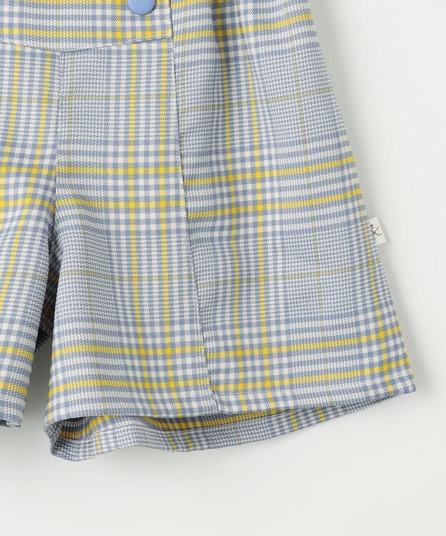 組曲 KIDS 【150-160cm】Chocolat de check キュロット ブルー×グレー系4