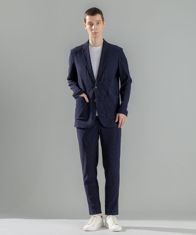 JOSEPH HOMME 【洗える】ドライコットンリンクス　半袖クルーネックニット ホワイト系