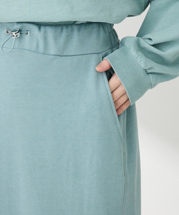 Green Parks ピグメントＩラインスウェットスカート Light Blue