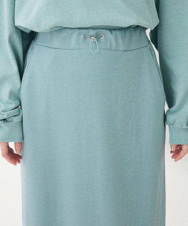 Green Parks ピグメントＩラインスウェットスカート Light Blue