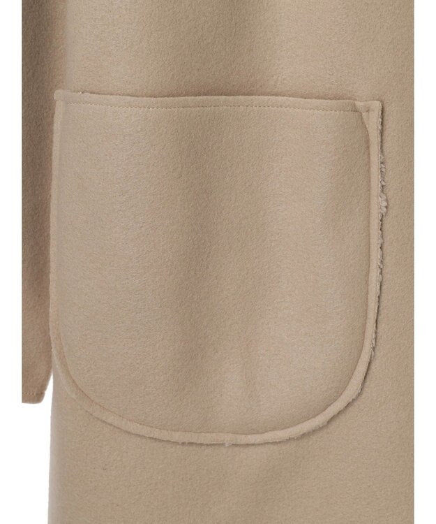 Green Parks ２ｗａｙフード裏ボアミディ丈コーディガン Beige