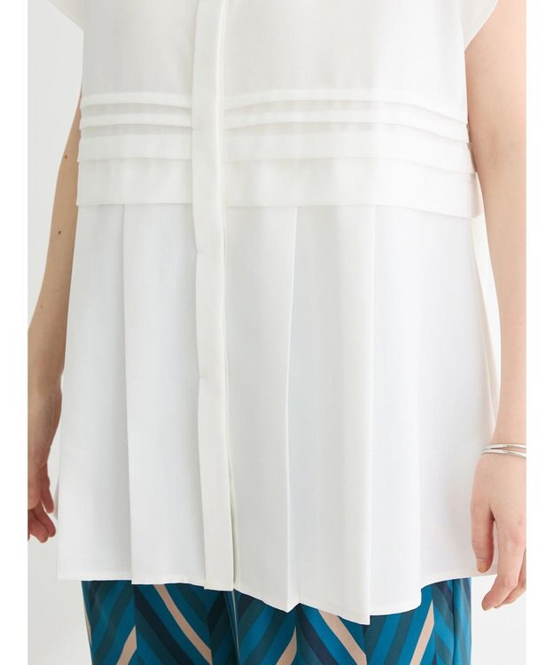 Green Parks プリーツヘムタックチュニック Off White