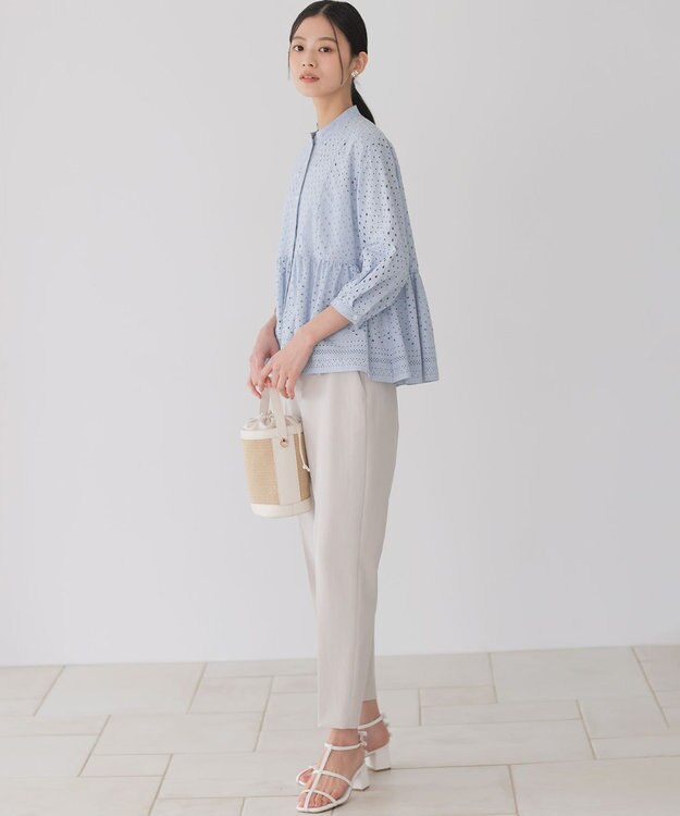 組曲 シュットクロステーパード パンツ サンドベージュ系