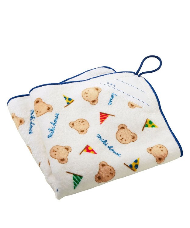 MIKI HOUSE HOT BISCUITS 【ミキハウス】 ミキハウスベア ループつきタオル 紺