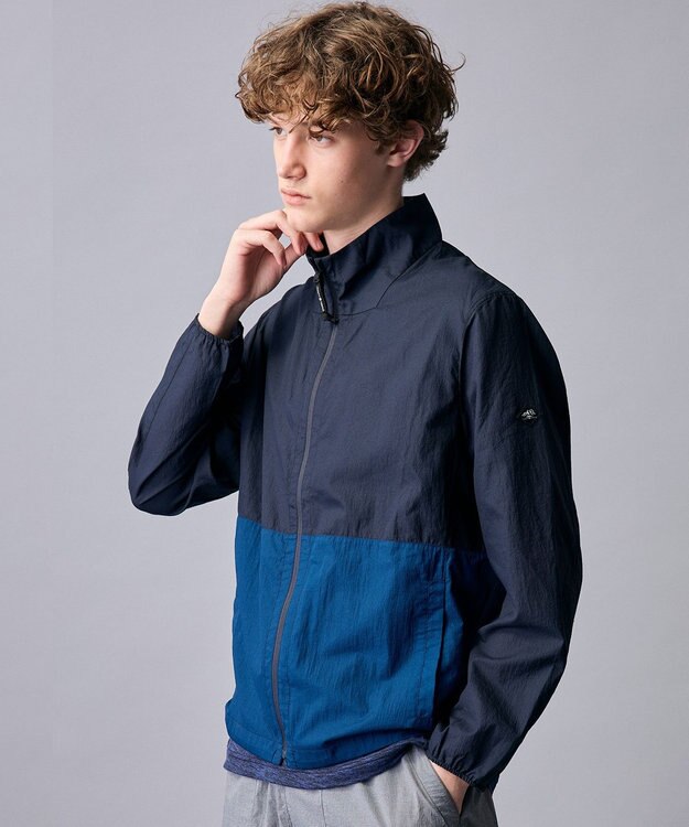 JOSEPH ABBOUD MOUNTAIN 【軽量/ECO撥水/ポケッタブル】ナイロンフライリップ ブルゾン ダルブルー系7