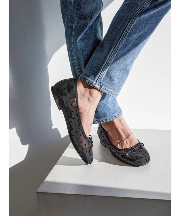 AMERICAN HOLIC 【整履き】チュールドットパンプス Black