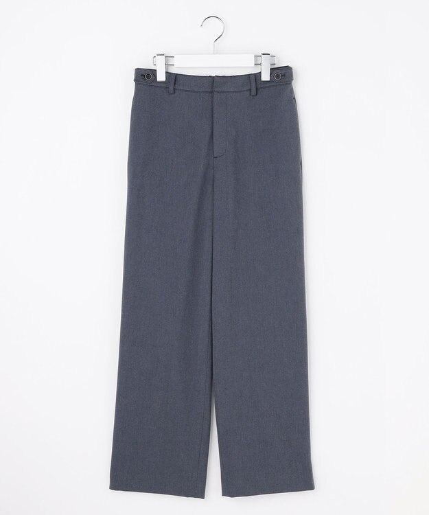 J.PRESS LADIES S 2way thermo サキソニー ストレート パンツ ネイビーシャンブレー系