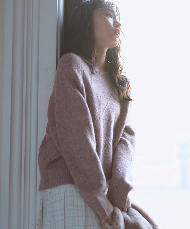 先行予約】ハート柄ニット プルオーバー / Feroux