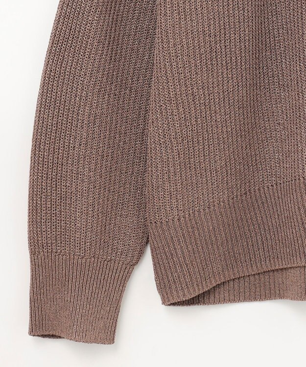 GRACE CONTINENTAL ラメニットカーディガン グレー