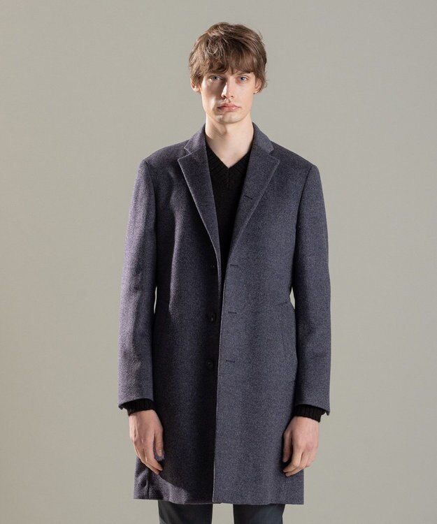 JOSEPH HOMME グロッシーウール　チェスターコート グレー系