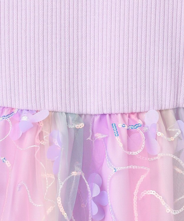 ANY KIDS フラワーチュール ドッキングワンピース レインボー