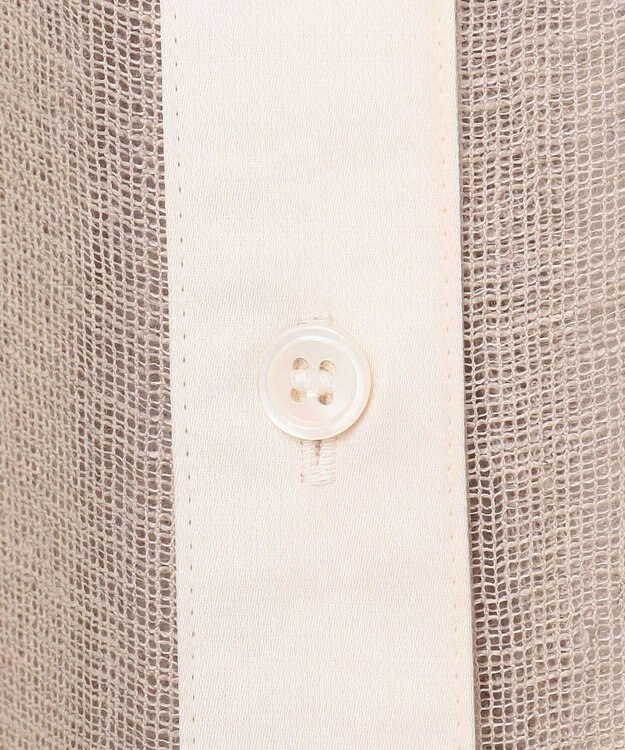 BEIGE， MATHIEU / バンドカラーシャツ Flax