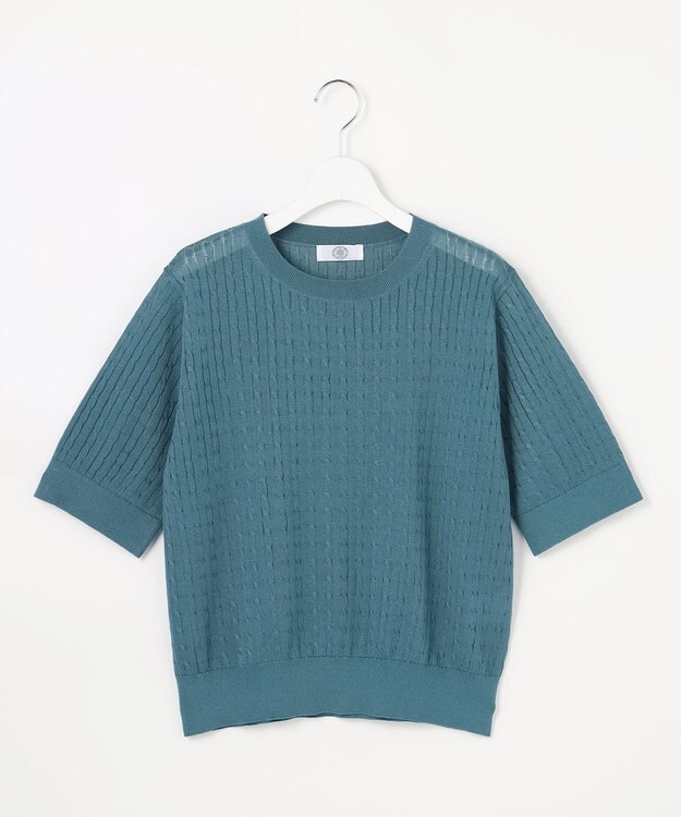 J.PRESS LADIES  Vis/Peスパーク クルーネック プルオーバー シーグリーン系