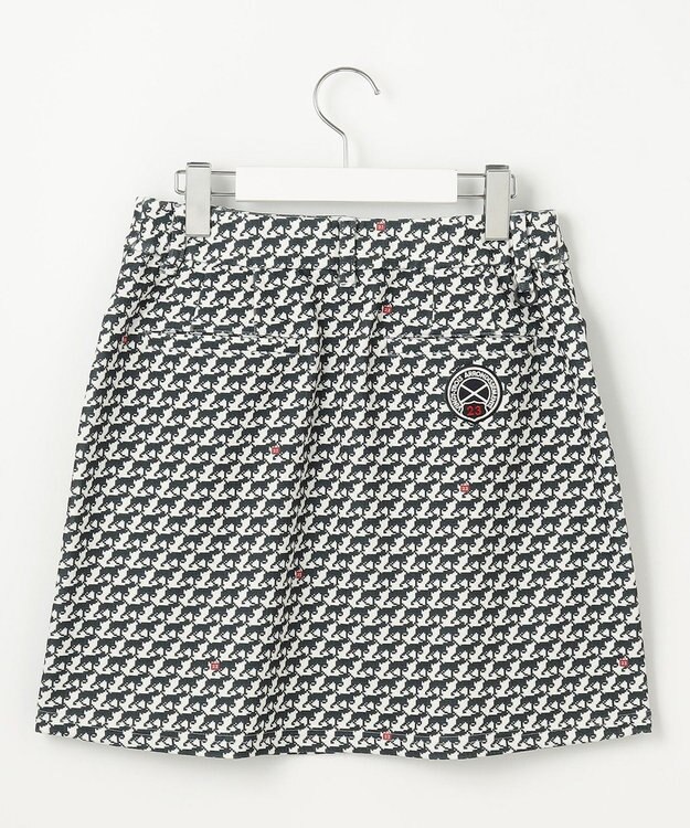 23区GOLF 【WOMEN】【ストレッチ】ハンタードッグ柄 スカート ホワイト系5