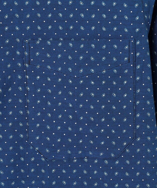 JOSEPH ABBOUD 【オーガニックコットン使用・自然なストレッチ性】JOE COTTON ストレッチオックスペイズリー シャツ ネイビー系5