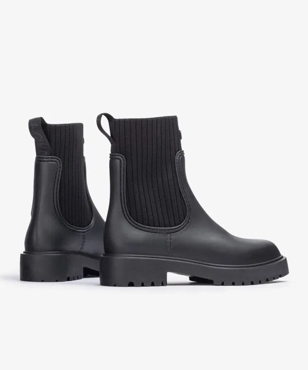 BONTRE 【UNISA/ウニサ】軽量リブニットブーツ/FAYNAR-UA ブラック