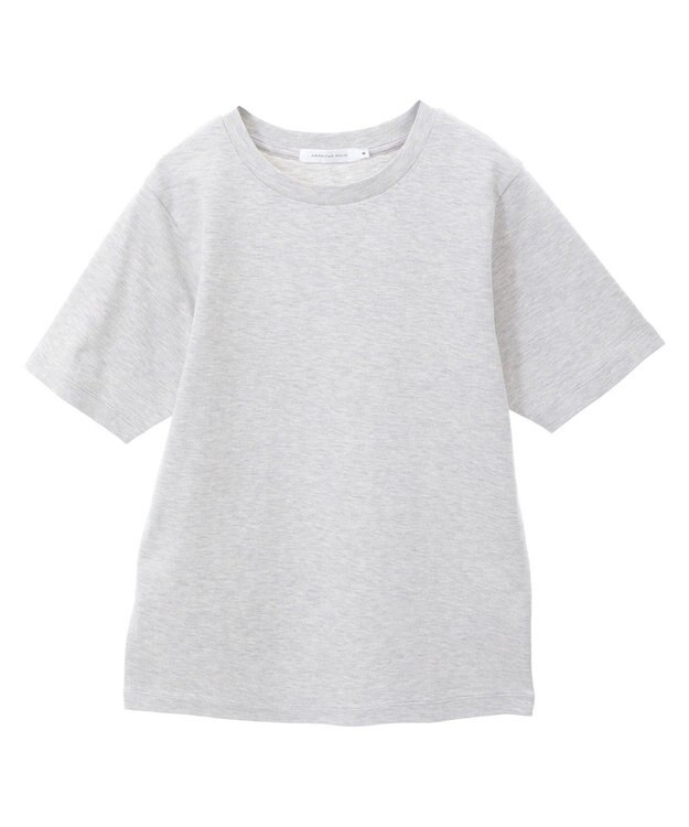 AMERICAN HOLIC きれいめコットンベーシックＴシャツ（５分袖） Oatmeal