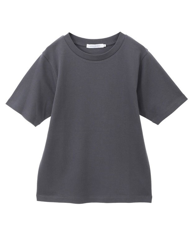 AMERICAN HOLIC きれいめコットンベーシックＴシャツ（５分袖） Charcoal Gray