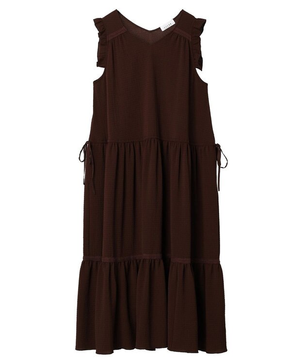 Green Parks ■ＥＳＣＡＲ　ドロストギャザーワンピース Brown
