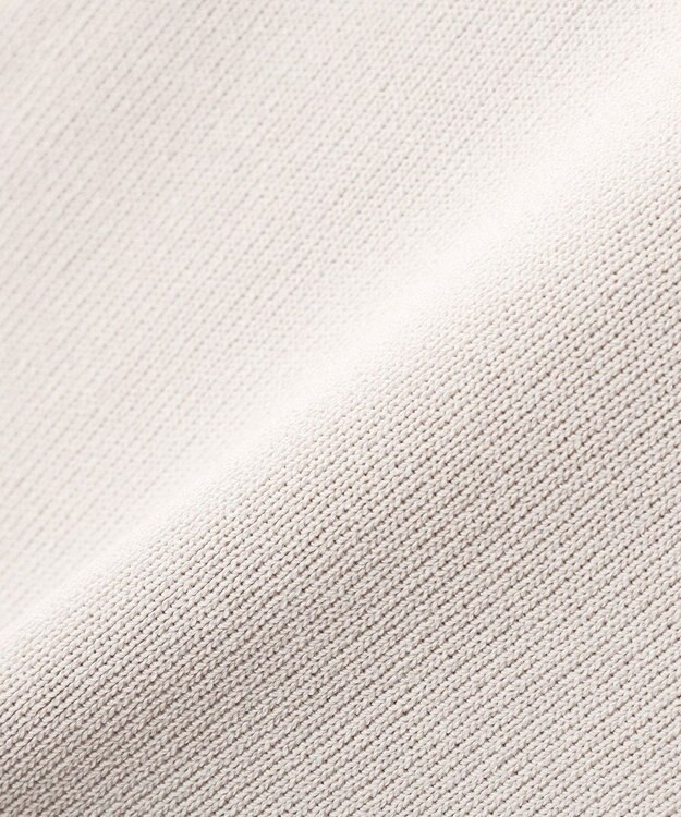 YECCA VECCA パール釦ラッフルカーディガン Gray Beige