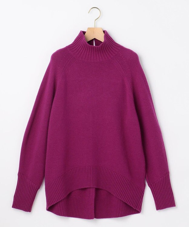 組曲 S ウールカシミヤミックス ロールネックニット パープル系