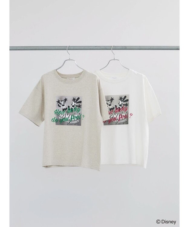 Green Parks オズワルド／グラフィック刺繍半袖ＴＥＥⅡ Oatmeal