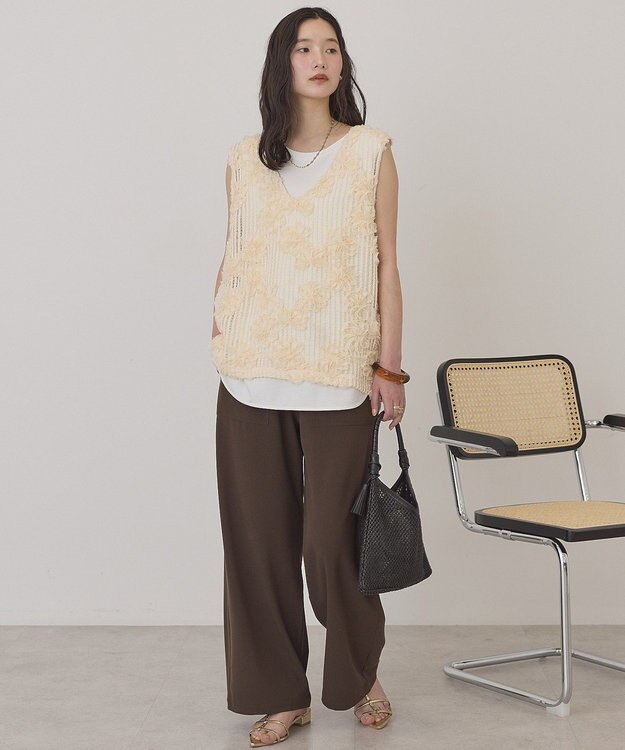 AMERICAN HOLIC ラウンドヘムタンクトップ Off White