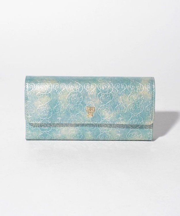 ANNA SUI ローズハート フラップ長財布 ミント