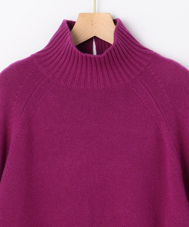 組曲 S ウールカシミヤミックス ロールネックニット パープル系