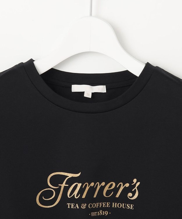 自由区 L 【洗える】グラフィックロゴ Tシャツ ブラック×ゴールド