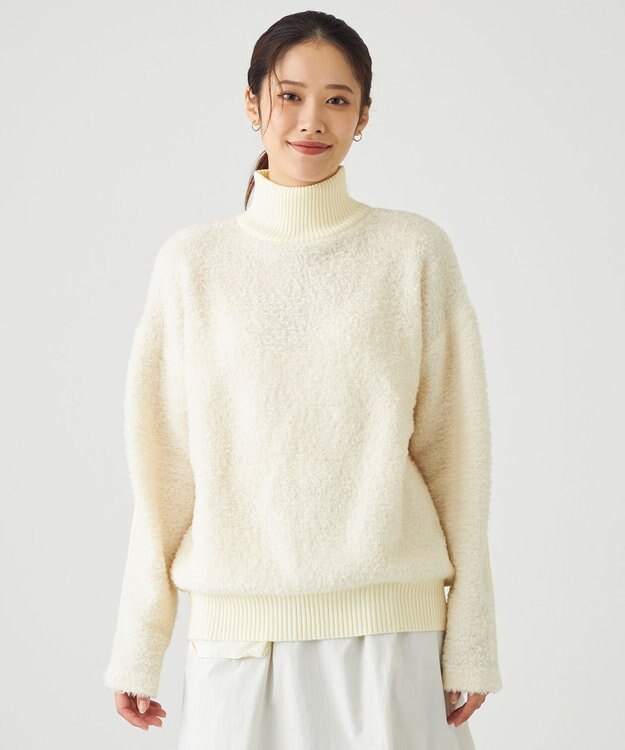 SHARE PARK LADIES プードルタートルニット アイボリー系