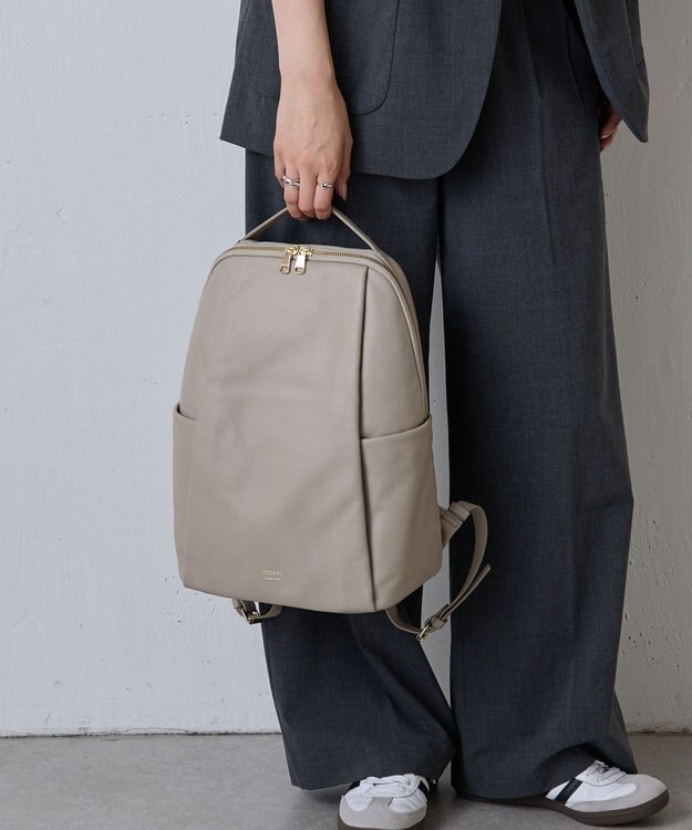 russet ＜背面メッシュ仕様＞レザーリュックサック(CE-1373) GrayBeige