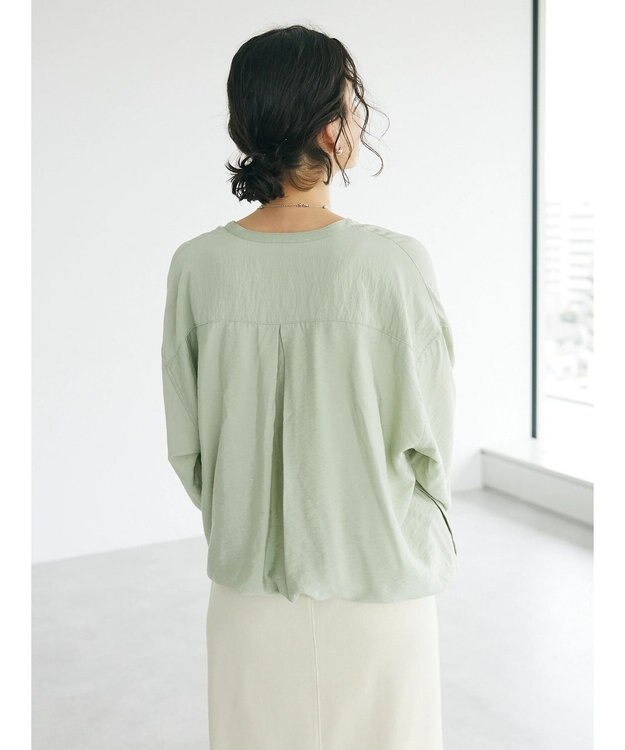 CRAFT STANDARD BOUTIQUE レーヨントロミ羽織りシャツ Light Green