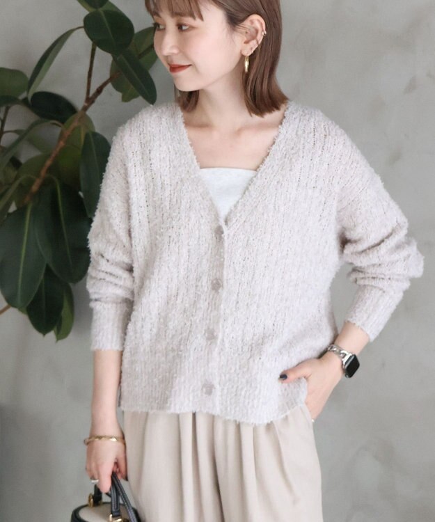 AMERICAN HOLIC テープヤーンカーディガン Light Gray